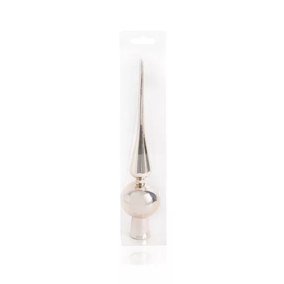 Karácsonyi csúscsdísz műanyag krém silver 26 cm Karácsonyi csúscsdísz műanyag krém silver 26 cm