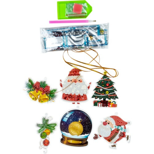 Gyémántszemes Centrum karácsonyfadísz vegyes 6 db/csomag