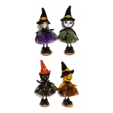Dekor textil 20 cm halloween álló figura - 4 féle