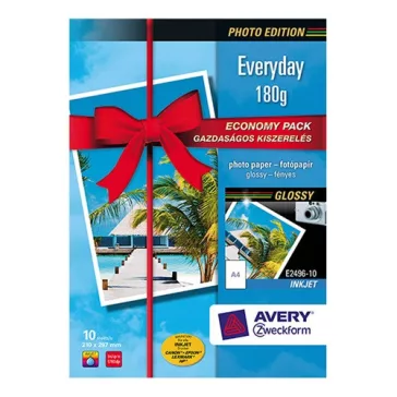   Fotópapír Avery Zweckform A/4 180g 10 lap/csomag tintasugaras fényes E2496-10