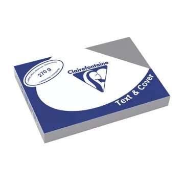   Karton bőrhatású Clairefontaine Text and Cover A/4 270g szürke 100 ív/csomag
