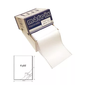   Leporelló MATRIX 240x12 coll 4 példányos 6 collonként perforált 450 garn./doboz