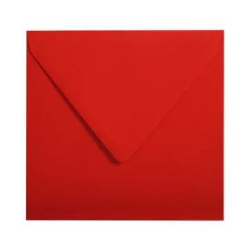   Boríték Clairefontaine Pollen 14x14 cm enyvezett intenzív piros