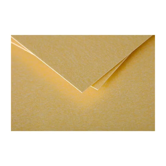 Boríték Clairefontaine Pollen 16,5x16,5 cm enyvezett arany