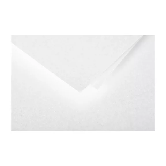 Boríték Clairefontaine Pollen 16,5x16,5 cm enyvezett irizáló fehér