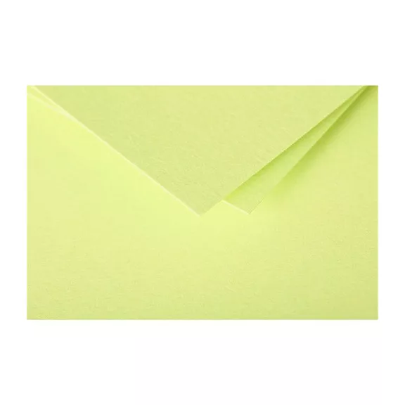 Boríték Clairefontaine Pollen 16,5x16,5 cm enyvezett levélzöld