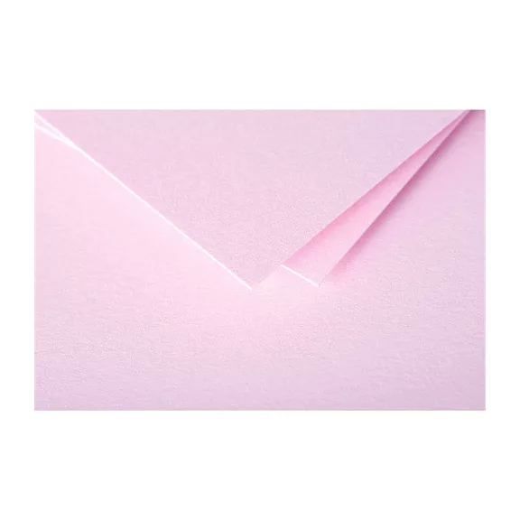 Boríték Clairefontaine Pollen 16,5x16,5 cm enyvezett drazsé rózsaszín