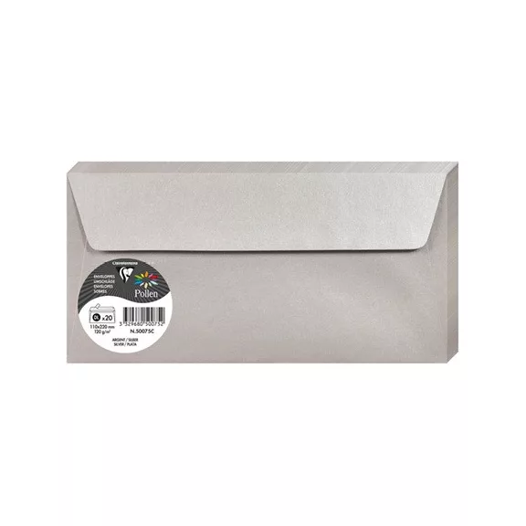 Boríték Clairefontaine Pollen LA/4 szilikonos ezüst