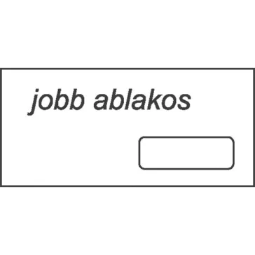   Boríték LA/4 szilikonos 35x90 mm jobb ablakos bélésnyomott