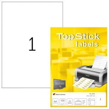   Etikett címke Topstick 210x297 mm szegély nélkül 100 ív 100 db/doboz