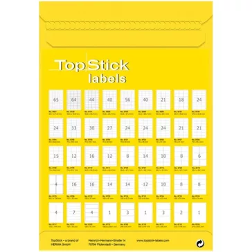   Etikett címke Topstick 63.5x46.6 mm szegéllyel 100 ív 1800 db/doboz