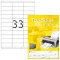 Etikett címke Topstick 70x25.4 mm szegéllyel 100 ív 3300 db/doboz