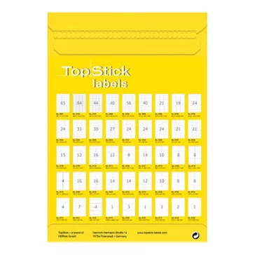   Etikett címke Topstick 70x50.8 mm szegéllyel 100 ív 1500 db/doboz