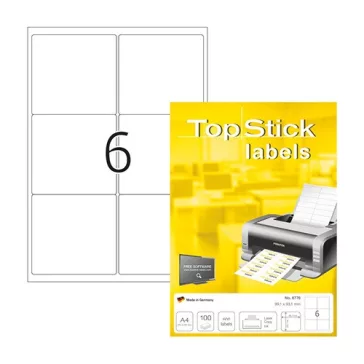   Etikett címke Topstick 99.1x93.1 mm szegéllyel 100 ív 600 db/doboz