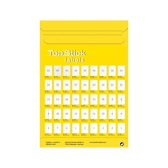 Etikett címke Topstick 70x32 mm szegéllyel 100 ív 2700 db/doboz