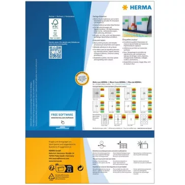   Etikett címke Herma 105x42.3 mm szegély nélküli sárga 100 ív 1400 db/doboz