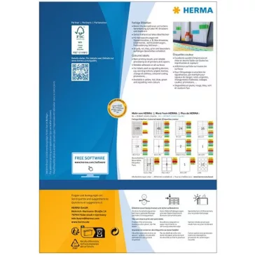   Etikett címke Herma 105x42.3 mm szegély nélküli piros 100 ív 1400 db/doboz