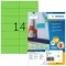 Etikett címke Herma 105x42.3 mm szegély nélküli zöld 100 ív 1400 db/doboz