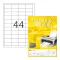 Etikett címke Topstick 48.3x25.4 mm szegéllyel 100 ív 4400 db/doboz