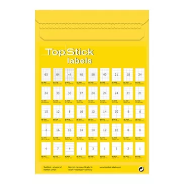   Etikett címke Topstick 48.3x25.4 mm szegéllyel 100 ív 4400 db/doboz