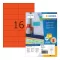 Etikett címke Herma 105x37 mm szegély nélküli piros 100 ív 1600 db/doboz