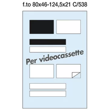   Etikett címke Pátria 80x46 mm és 124.5x21 mm videokazetta gerinchez