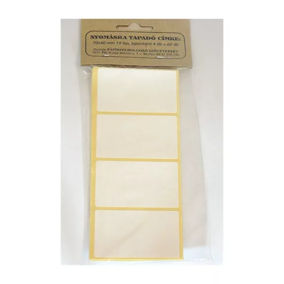 Etikett címke 70x40 mm 60 db/csomag