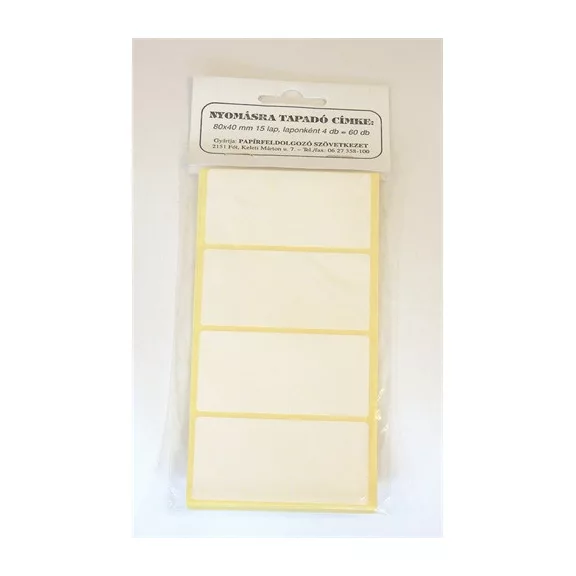 Etikett címke 80x40 mm 60 db/csomag