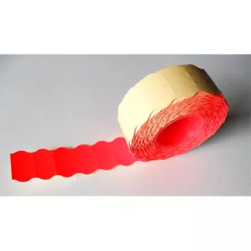 Árazószalag 25x16 mm neon piros