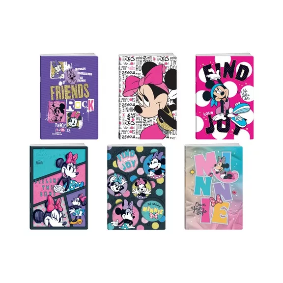 Füzet  Play Minnie Mouse csillogós A/5 tűzött 50 lapos kockás