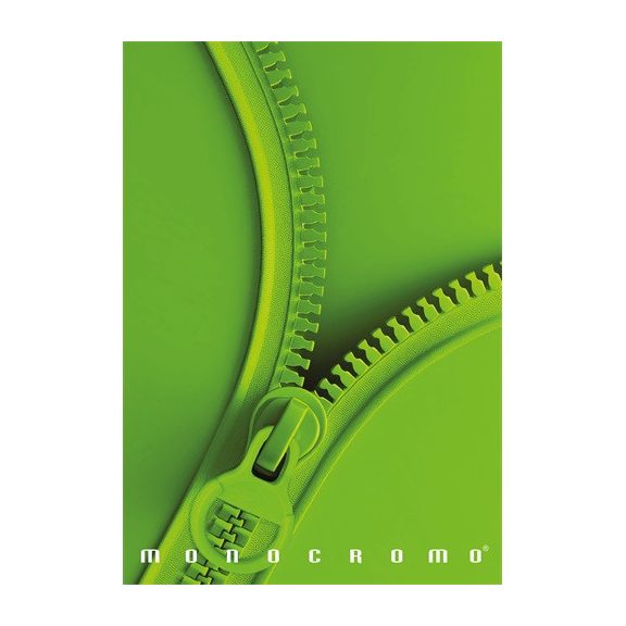 Füzet Pigna Monocromo Zip A/4 tűzött 38 lapos vonalas margós