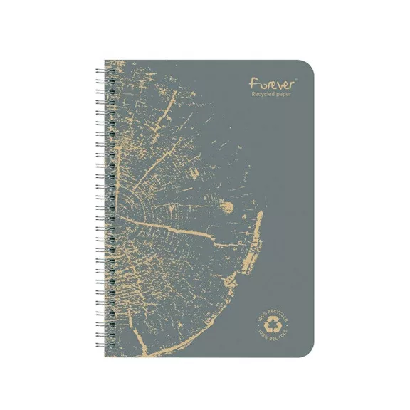 Spirálfüzet Clairefontaine Forever Premium A/5 60 lapos, vonalas