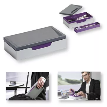   Rendszereződoboz Durable Varicolor 122x62x235 mm szürke-lila