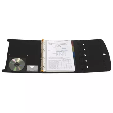   Bemutatómappa Exacompta Exactive Exashow 29.5x32 cm 4 gyűrűs 12 részes fekete