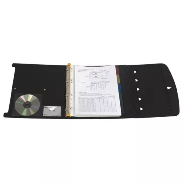   Bemutatómappa Exacompta Exactive Exashow 29.5x32 cm 4 gyűrűs 12 részes fekete