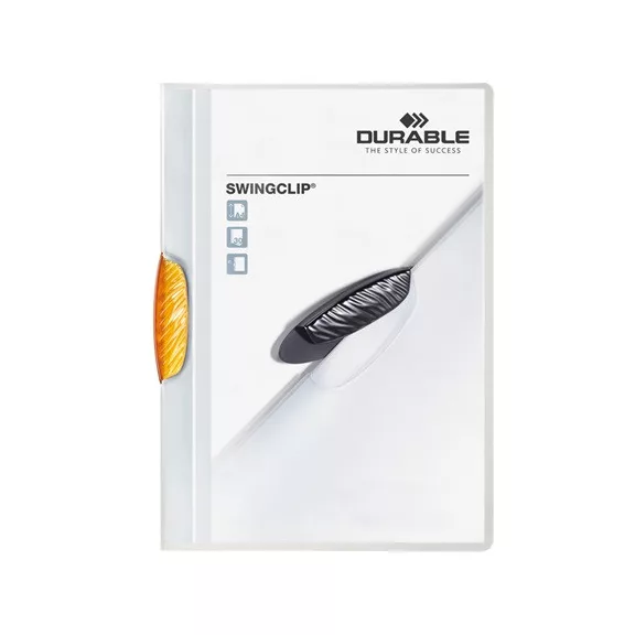 Clip-mappa Durable Swingclip A/4 30 lapig narancssárga Clip-mappa Durable Swingclip A/4 30 lapig narancssárga