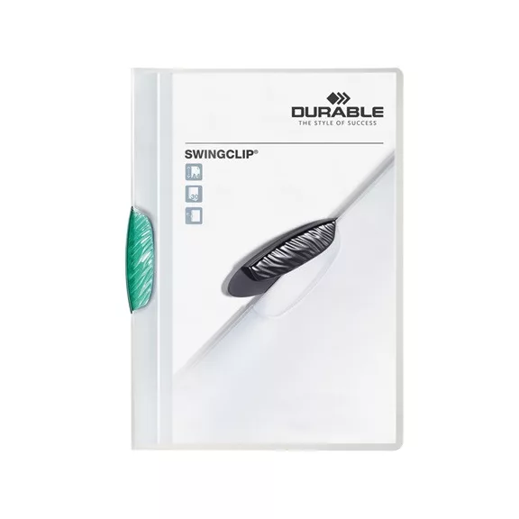 Clip-mappa Durable Swingclip A/4 30 lapig sötétzöld Clip-mappa Durable Swingclip A/4 30 lapig sötétzöld