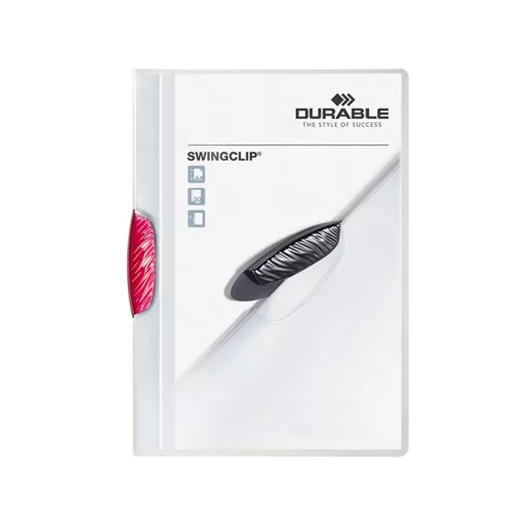 Clip-mappa Durable Swingclip A/4 30 lapig kárminvörös Clip-mappa Durable Swingclip A/4 30 lapig kárminvörös