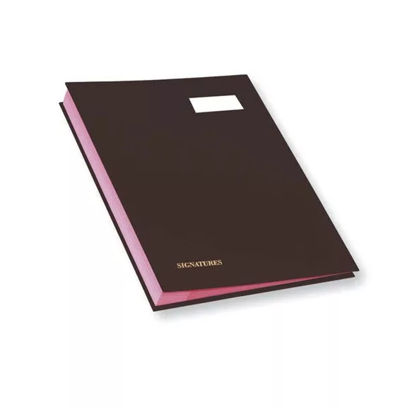 Aláírókönyv Exacompta 240x320 mm 24 részes fekete