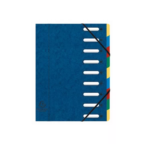 Előrendező Exacompta 245x320 mm 9 részes ablakos karton vegyes színek
