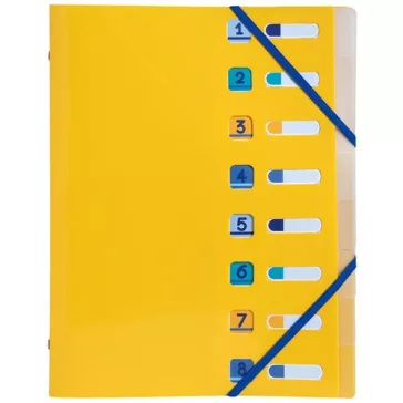   Előrendező Exacompta Bee Blue A/4 8 részes gumis vegyes minták