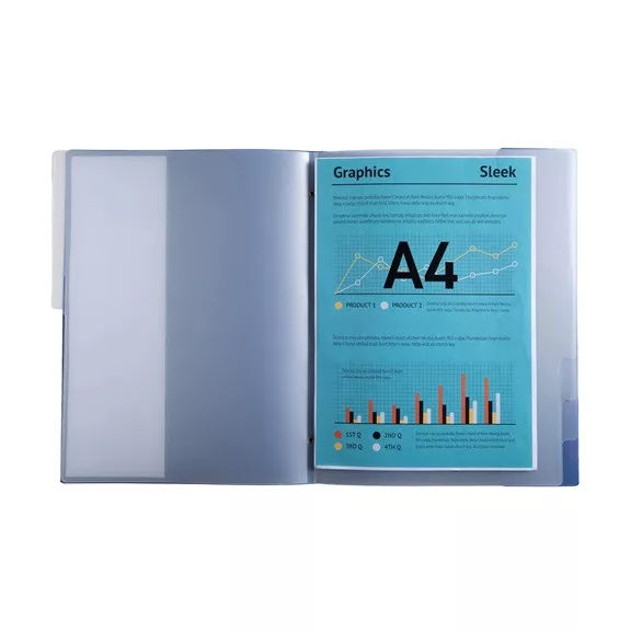 Előrendező Exacompta Bee Blue A/4 8 részes gumis vegyes minták