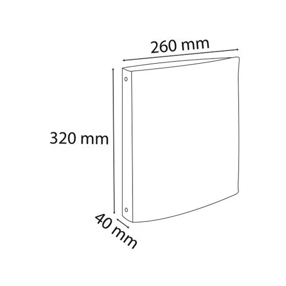 Gyűrűs könyv Exacompta Autentik A/4 2 gyűrűs 40 mm gerinccel vegyes színek