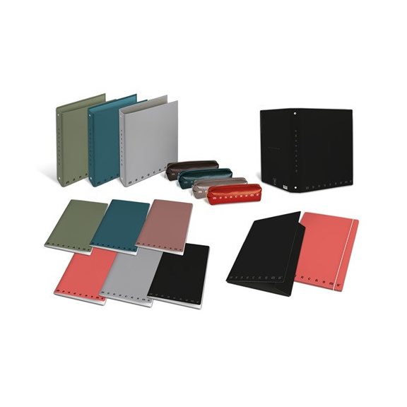 Gyűrűs könyv Pigna Monocromo Plus A/4 4 gyűrűs 40 mm gerinccel