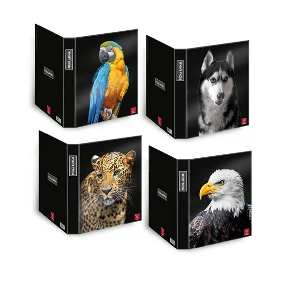 Gyűrűs könyv Pigna Animal A/4 4 gyűrűs 40 mm gerinccel