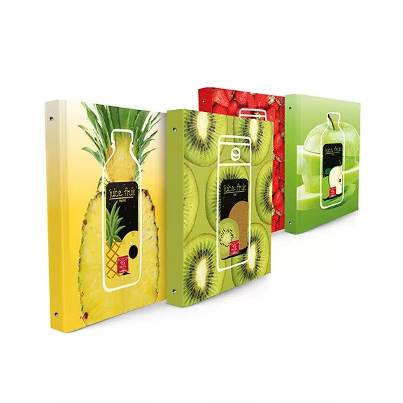 Gyűrűs könyv Pigna Fruits A/4 4 gyűrűs 40 mm  gerinccel