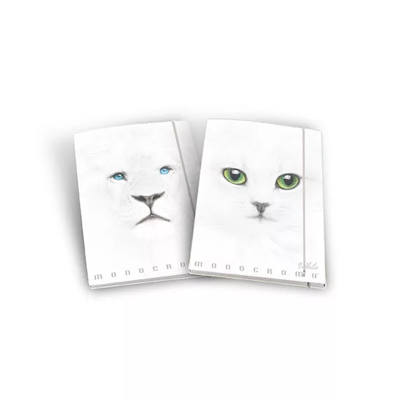 Gyűrűs könyv Pigna Monocromo White A/4 4 gyűrűs 40 mm gerinccel