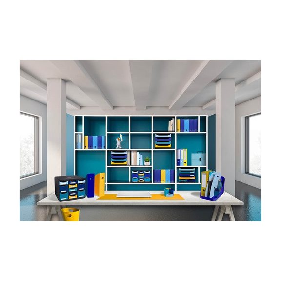 Iratpapucs műanyag Exacompta Bee Blue A/4+ 11 cm gerinccel világoskék