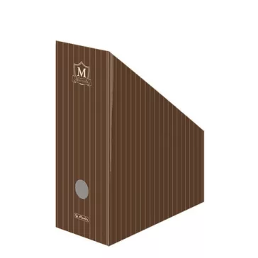   Iratpapucs karton összehajtható Herlitz Montana A/4 11 cm gerinccel piros/barna csíkos