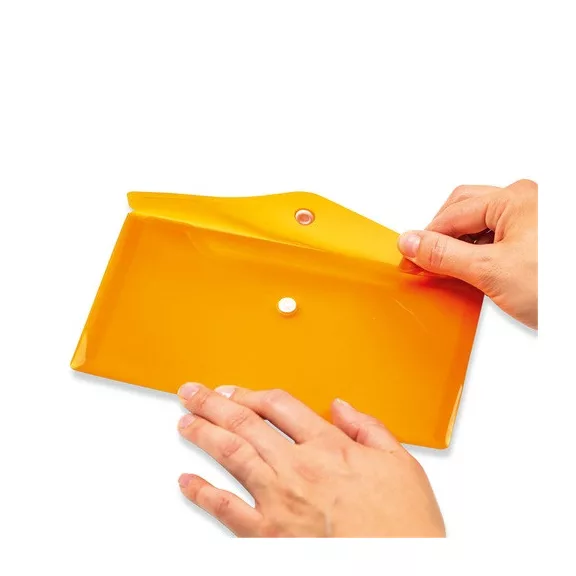 Irattartó tasak Herma DL 22x12 cm patentos narancssárga